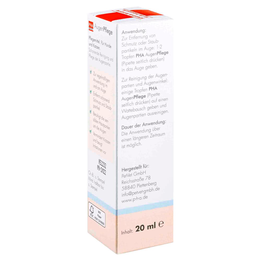 PHA AugenPflege Tropfen für Hunde und Katzen 20 ml Tropfen