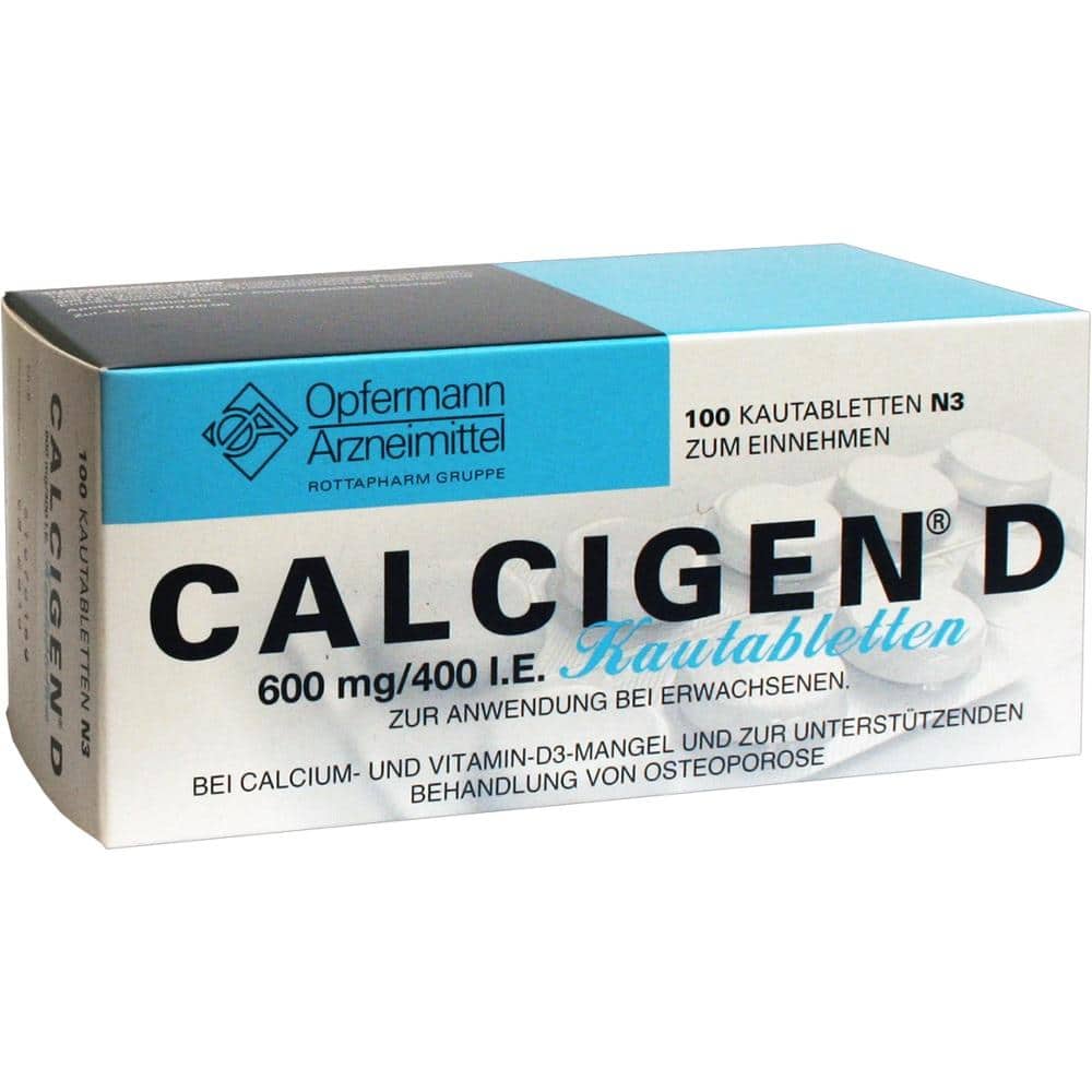 Calcigent D 600mg/400 I.E. 100 St Kautabletten