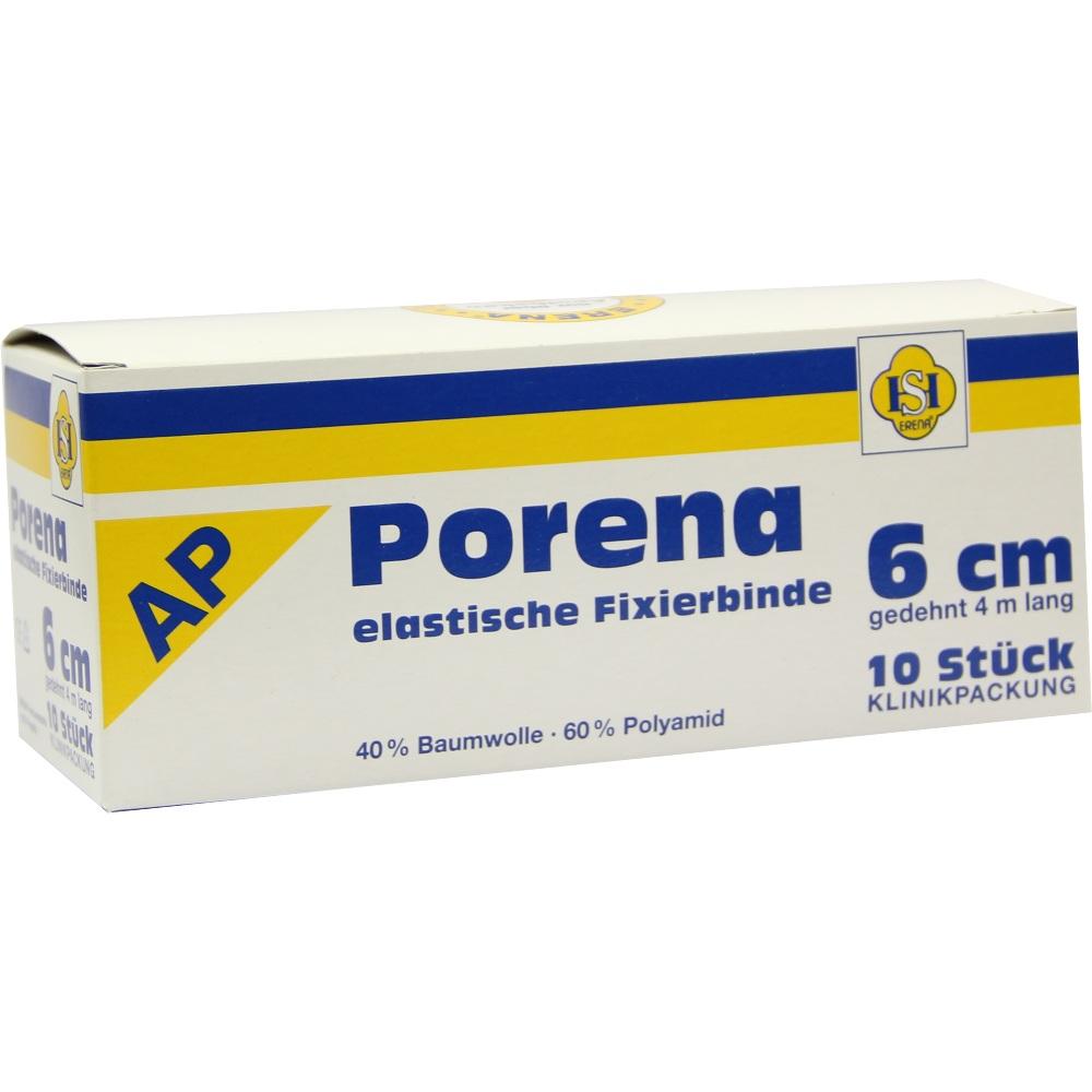PORENA elast.Mullbinde 6 cm weiß o.Cello 10 St Binden