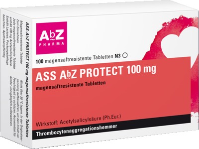 ASS AbZ PROTECT 100mg 100 St Tabletten magensaftresistent