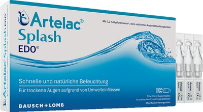 Artelac Splash EDO Augentropfen für trockene Augen 10X0.5 ml Augentropfen