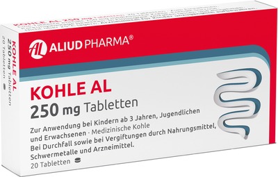 Kohle AL 250 mg Tabletten bei Durchfall