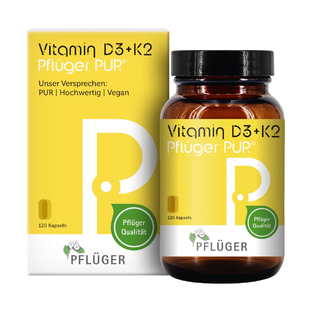 Vitamin D3+K2 Pflüger PUR 120 St Kapseln