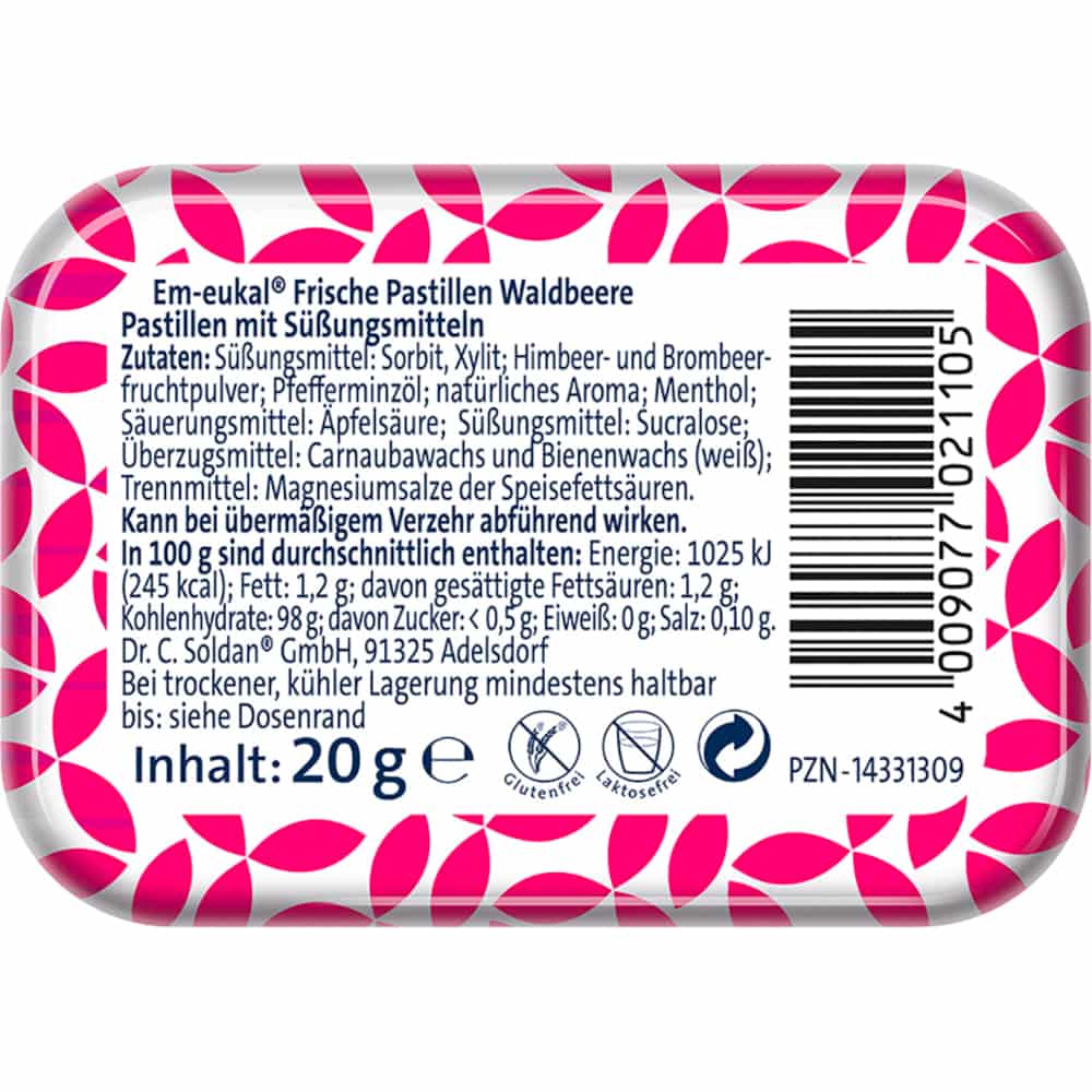 Em-eukal Frische Pastillen Waldbeere  20 g Pastillen