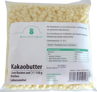 Kakaobutter Pellets zum Backen und Kochen 150 g Pellets