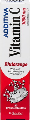 ADDITIVA Vitamin C Blutorange  20 St Brausetabletten