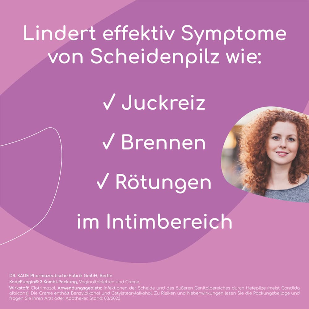 KadeFungin 3 bei Scheidenpilz - Kombipackung - Creme + Vaginaltabletten 1 St Kombipackung