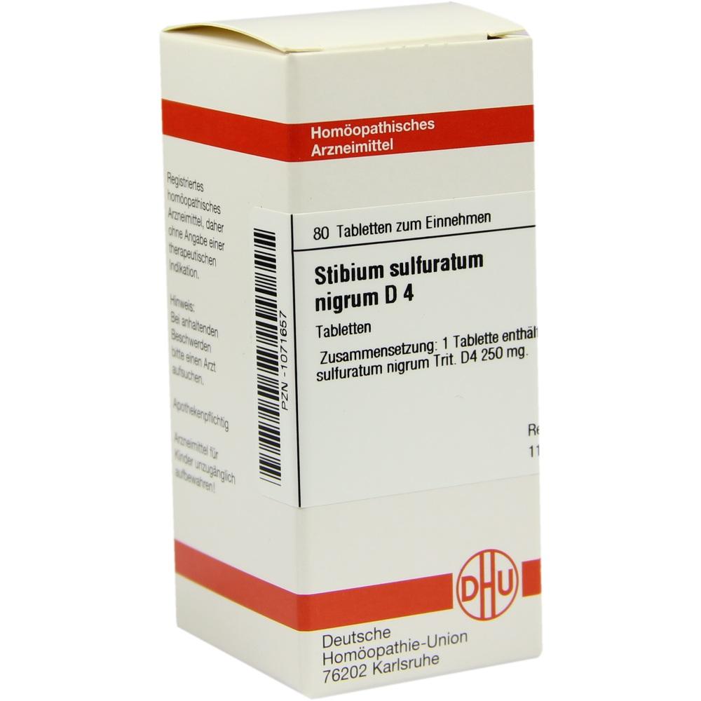 STIBIUM SULFURATUM NIGRUM D 4 Tabletten 80 St Tabletten