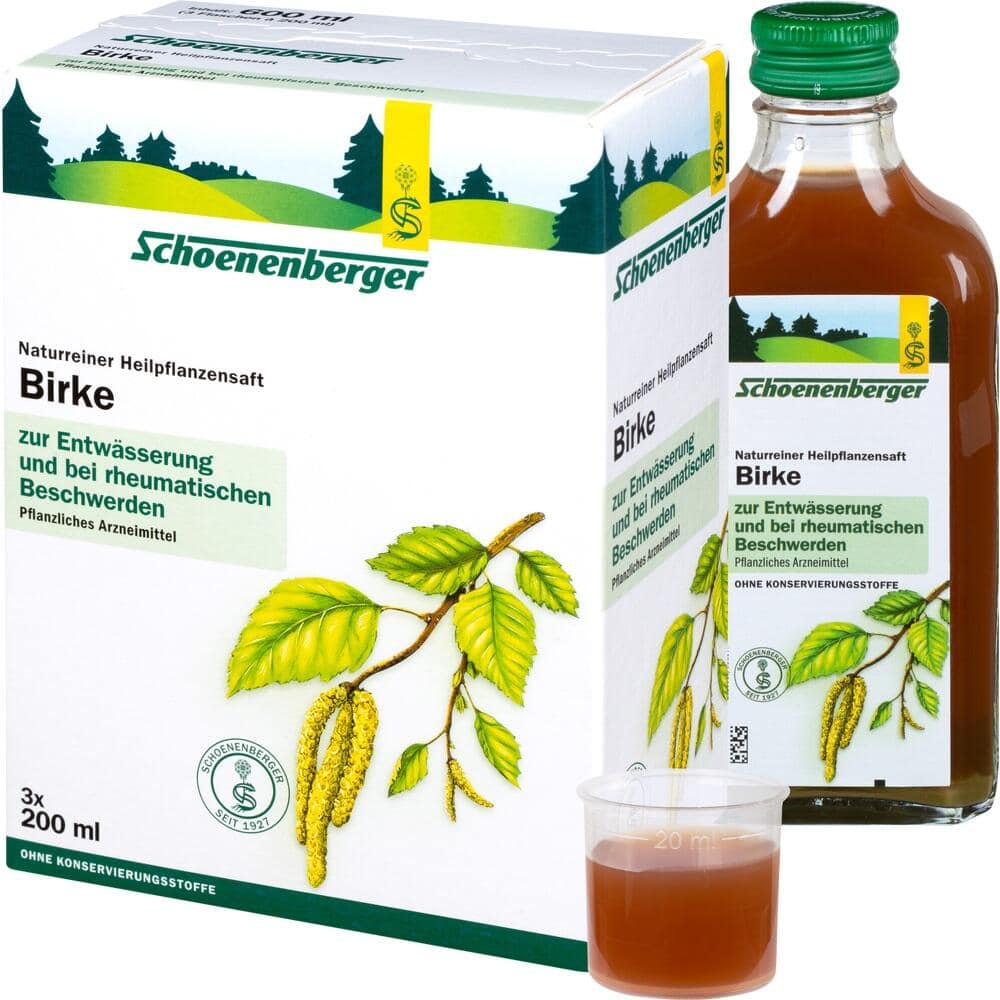 Schoenenberger Birke naturreiner Heilpflanzensaft 3X200 ml Saft