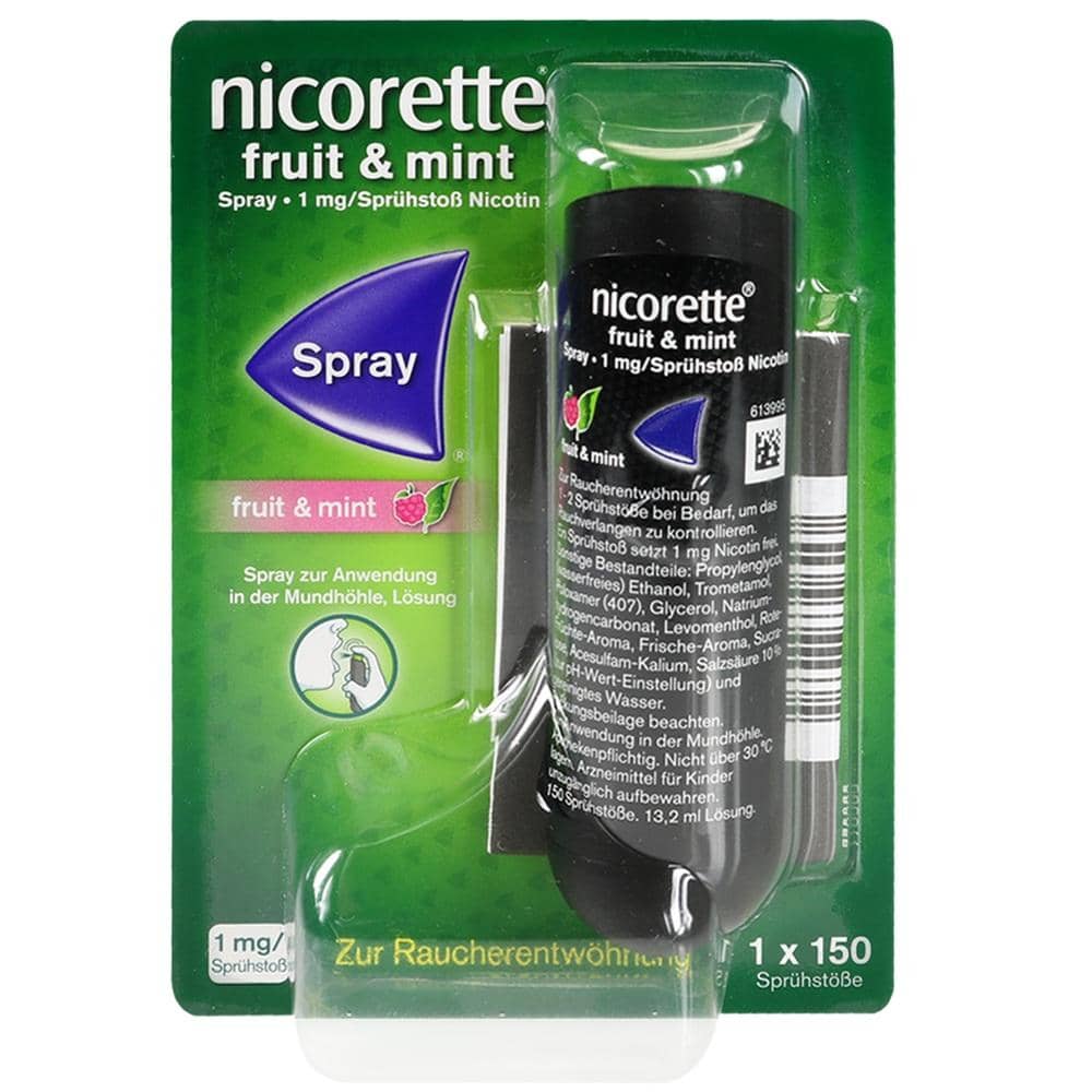 nicorette fruit & mint Spray 1 mg/Sprühstoß 1 St Spray