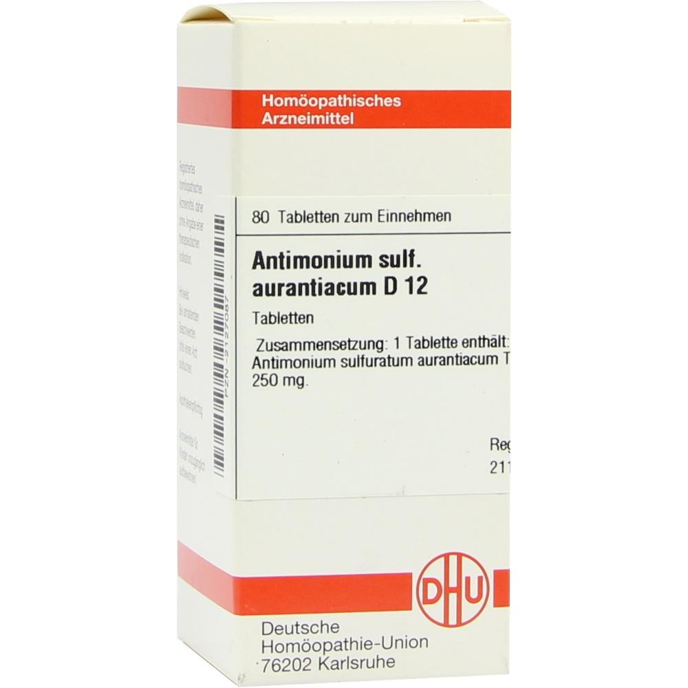 ANTIMONIUM SULFURATUM aurantiacum D 12 Tabletten 80 St Tabletten