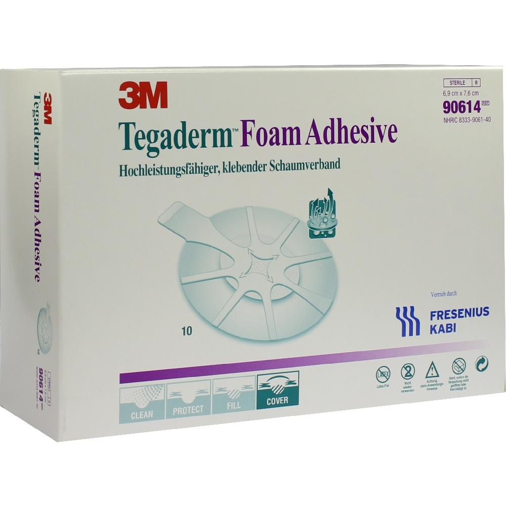 TEGADERM Foam Adhesive FK 6,9x7,6 cm oval 90614 10 St Verband