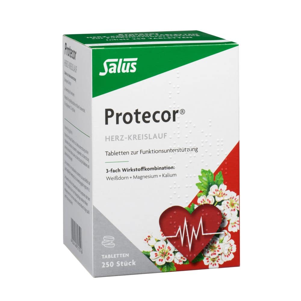 Salus PROTECOR Herz-Kreislauf Tabletten zur Funktionsunterstützung 250 St Überzogene Tabletten