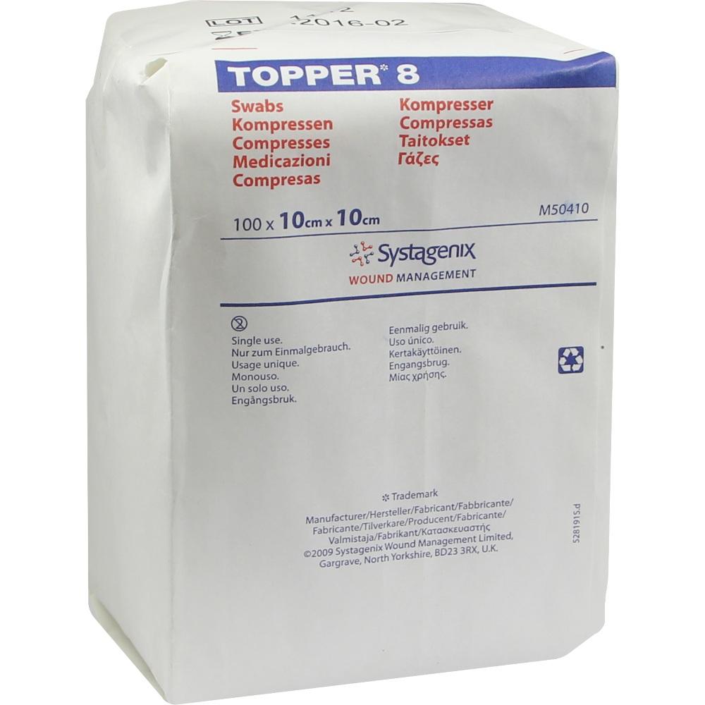TOPPER 8 Kompr.10x10 cm unsteril 100 St Kompressen