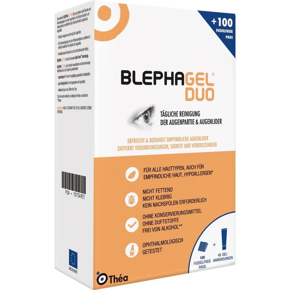 BLEPHAGEL DUO 30 g + Pads 1 Packung Kombipackung