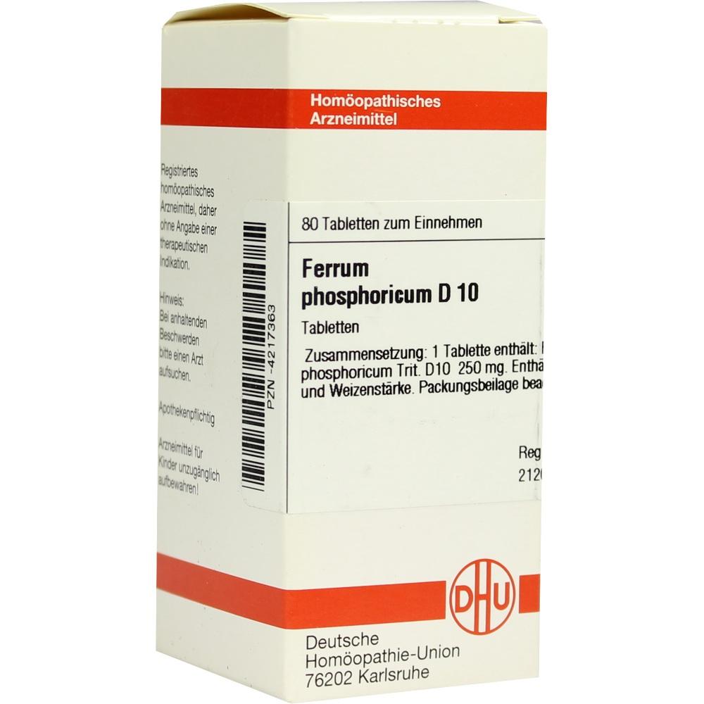 FERRUM PHOSPHORICUM D 10 Tabletten 80 St Tabletten