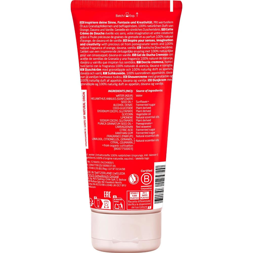 Weleda Inspire Shower Cream Granatapfel 200 ml Duschgel
