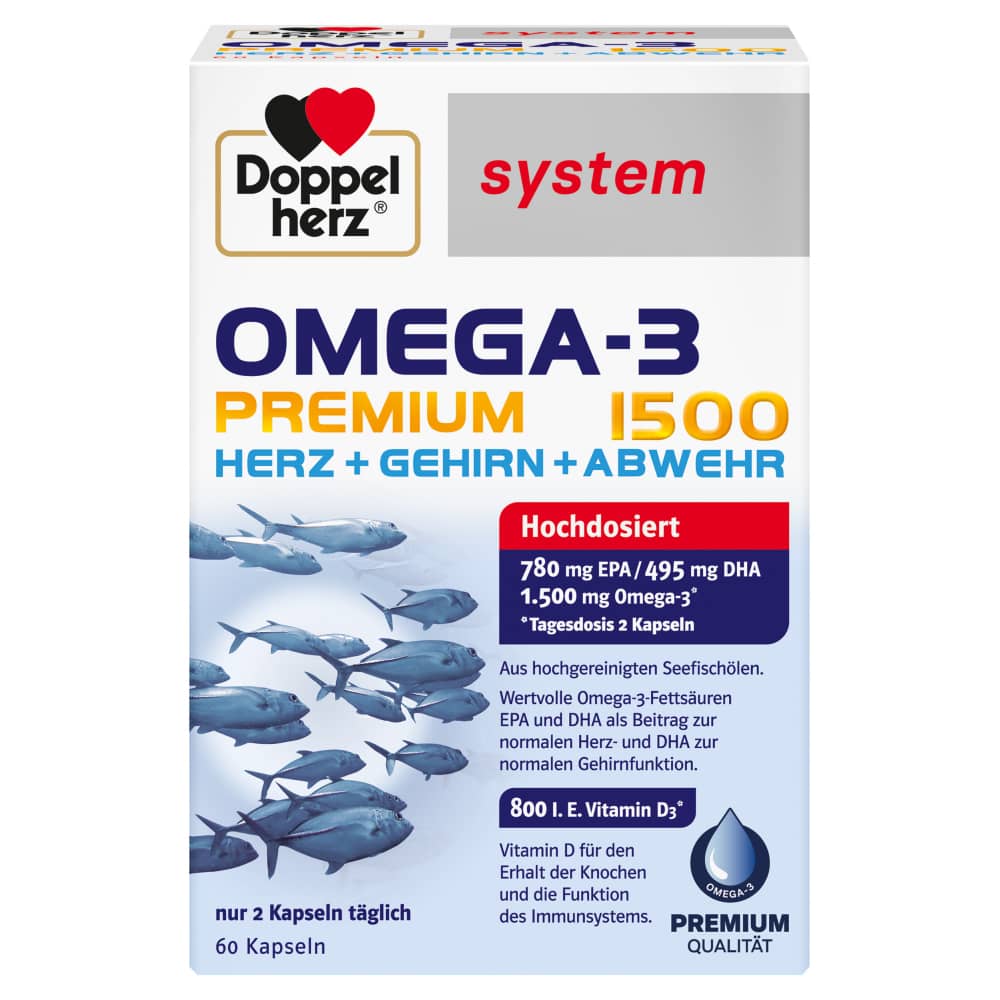 Doppelherz system OMEGA-3 PREMIUM 1500 60 St Kapseln