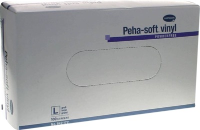 Peha-soft Vinyl Untersuchungshandschuhe unsteril puderfrei L 100 St Handschuhe