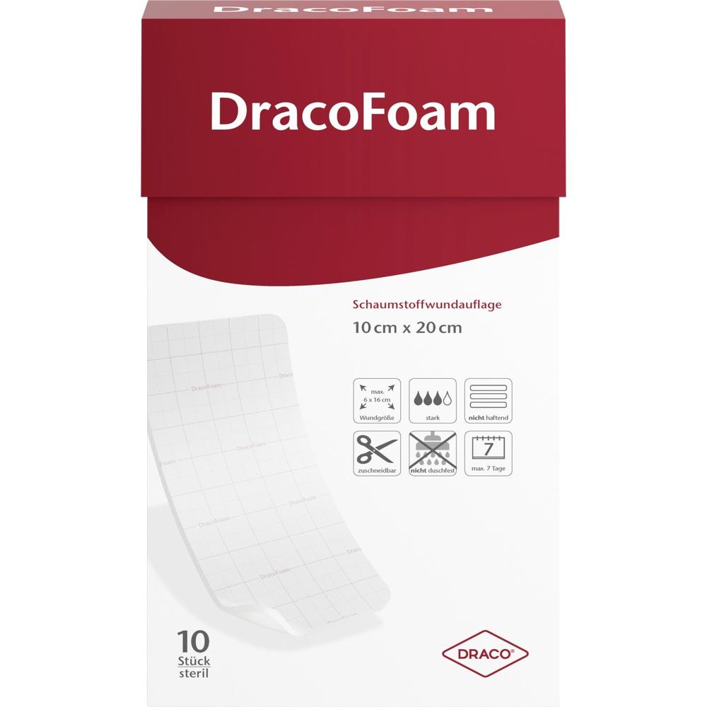 DRACOFOAM Schaumstoff Wundauflage 10x20 cm 10 St Verband