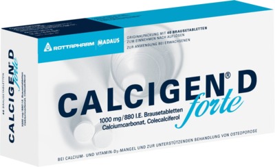 CALCIGEN D forte 1000mg/880 I.E. 40 St Brausetabletten