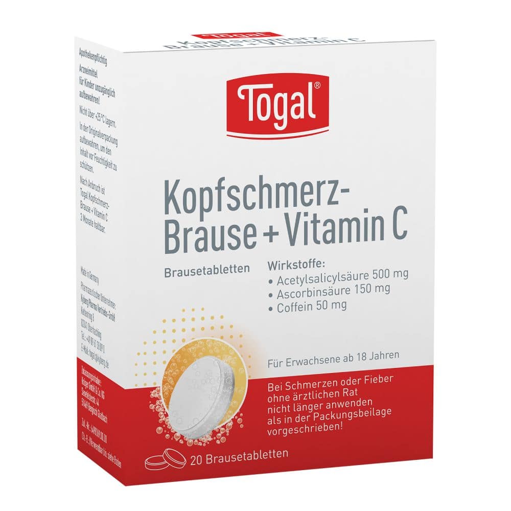 Togal Kopfschmerz-Brause+Vitamin C 20 St Brausetabletten