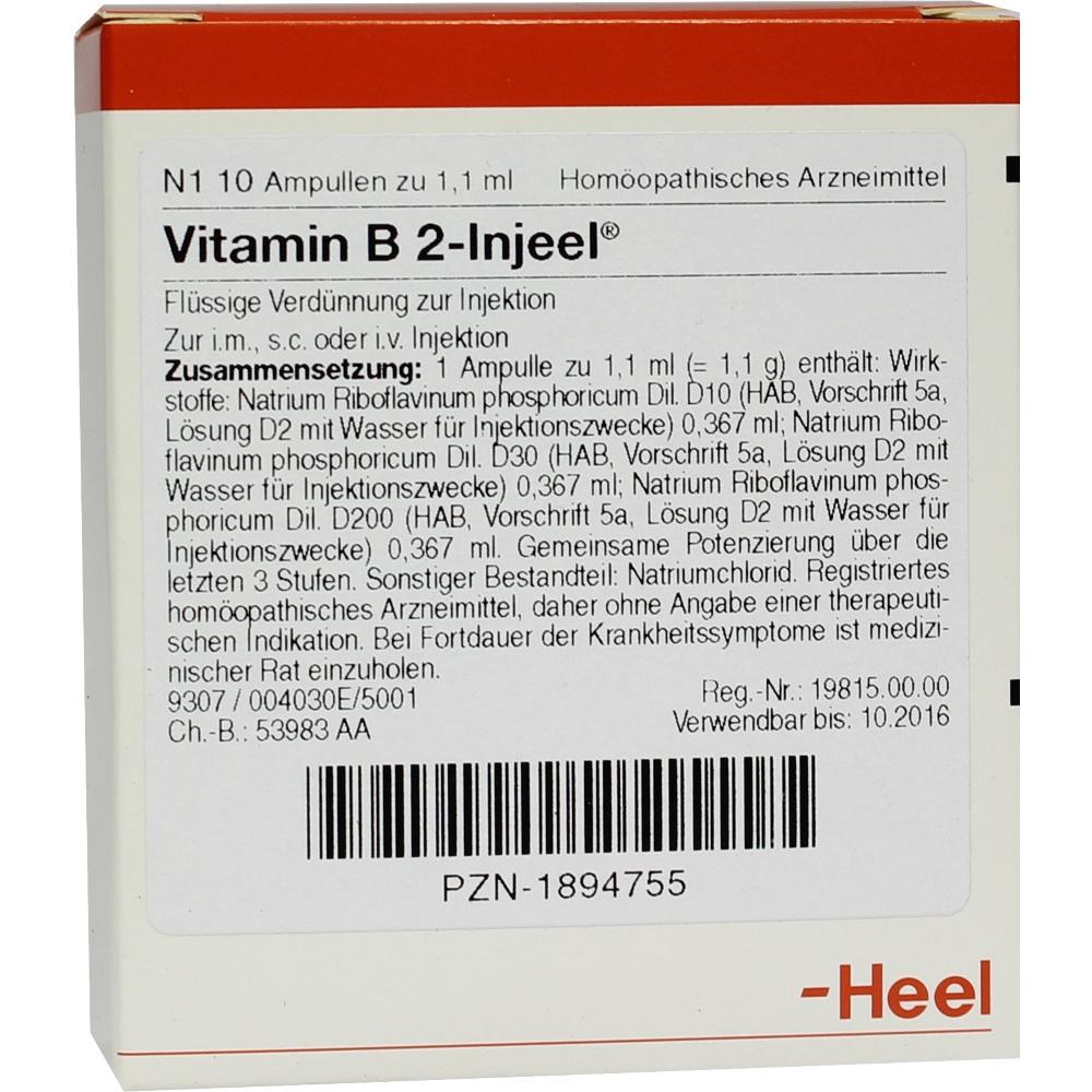 VITAMIN B2 Injeel Ampullen 10 St Ampullen