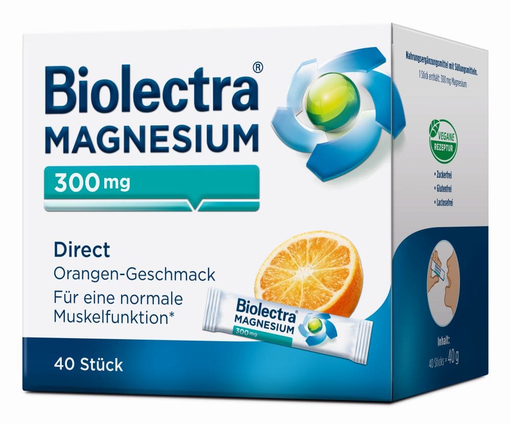Biolectra MAGNESIUM 300mg Direct Orange 40 St Pellets