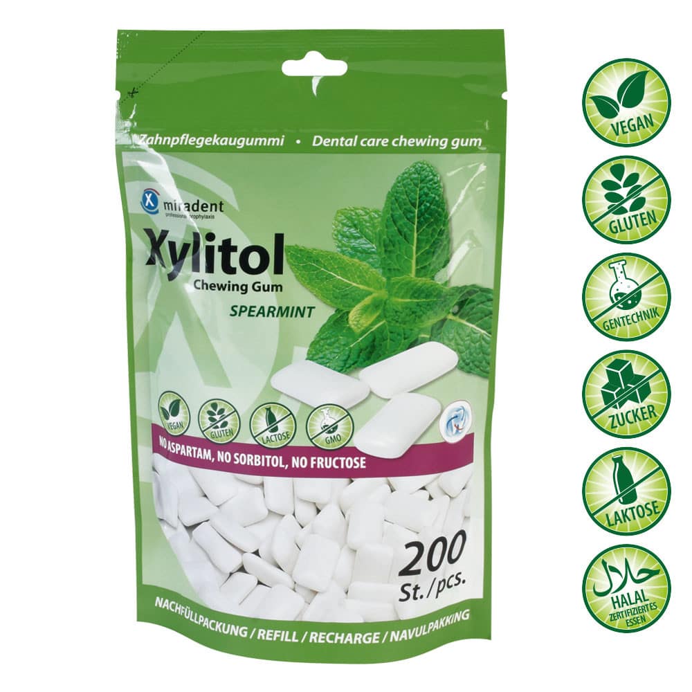 MIRADENT Xylitol Chewing Gum 200 St Kaugummi