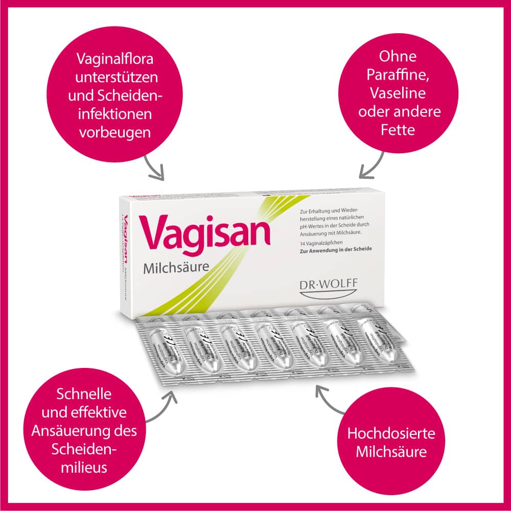 Vagisan Milchsäure - Vaginalzäpfchen 14 St Vaginalsuppositorien