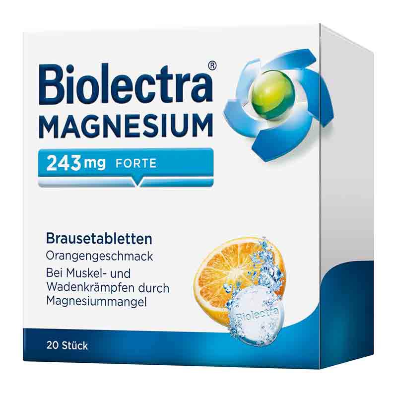 Biolectra MAGNESIUM 243mg FORTE Orange 20 St Brausetabletten
