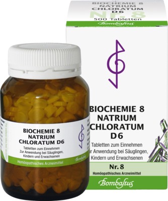 BIOCHEMIE 8 Natrium chloratum D 6 Tabletten 500 St Tabletten 500 St