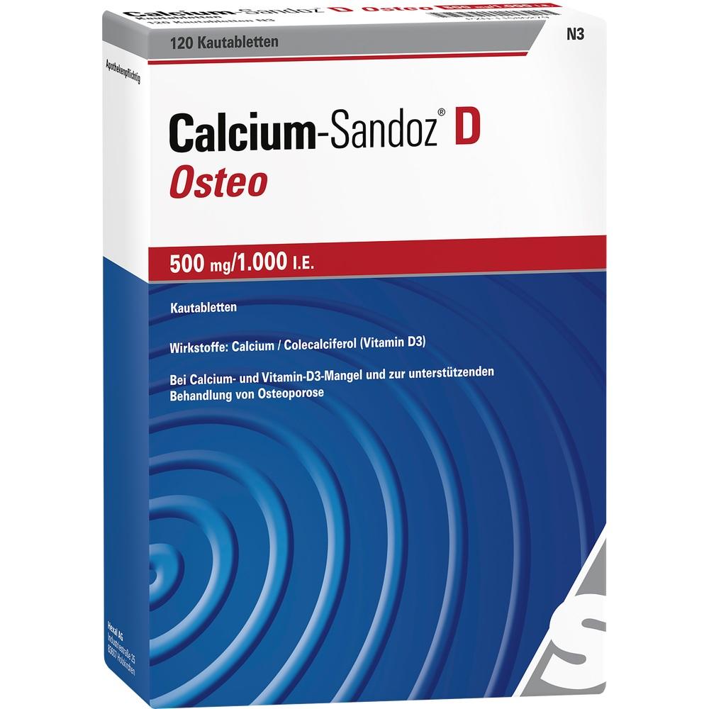 Calcium-Sandoz D Osteo 500mg/1000 I.E. 120 St Kautabletten