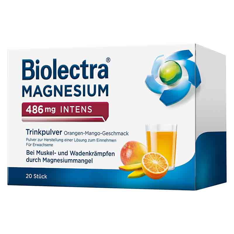 Biolectra MAGNESIUM 486 mg INTENS 20 St Pulver zur Herstellung einer Lösung zum Einnehmen
