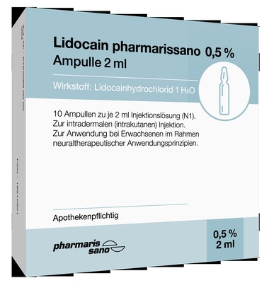 Lidocain pharmarissano 0,5% Ampulle 2 ml 10X2 ml Injektionslösung