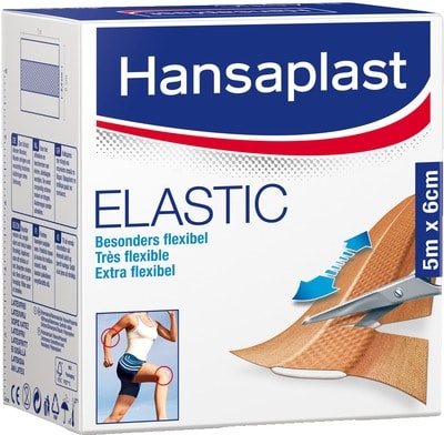 Hansaplast ELASTIC Pflaster 6cm x 5m 1 St Pflaster