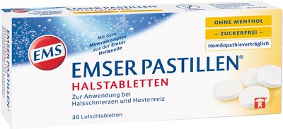 EMSER Pastillen ohne Menthol zuckerfrei 30 St Lutschtabletten