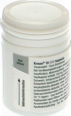 Kreon 10000 100 St Hartkapseln mit magensaftresistent überzogenen Pellets