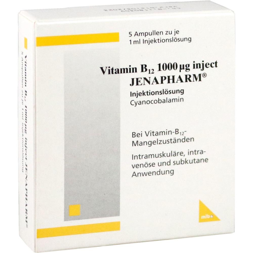 VITAMIN B12 1.000 µg Inject Jenapharm Ampullen 5X1 ml Injektionslösung