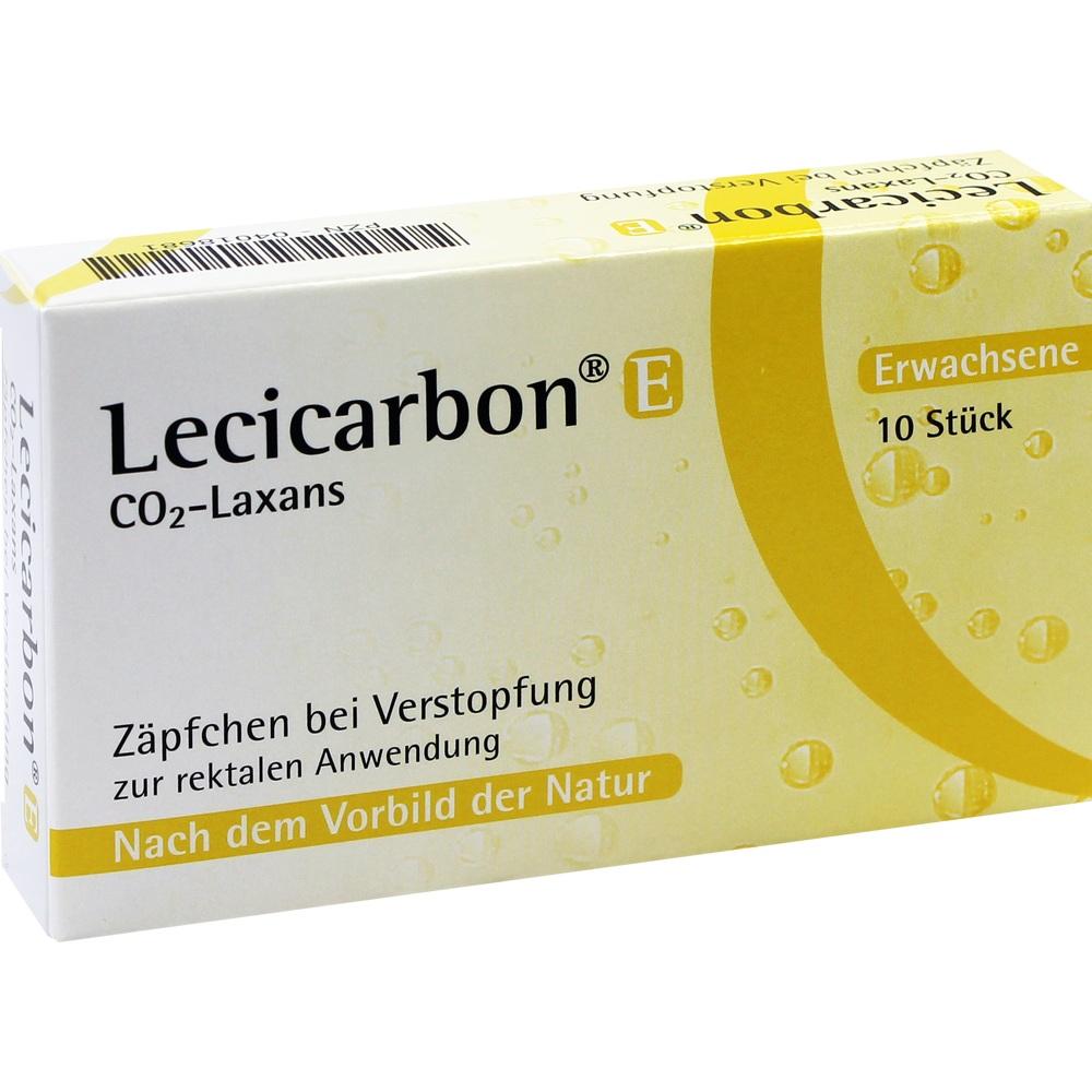 Lecicarbon E CO2-Laxans für Erwachsene 10 St Erwachsenen-Suppositorien