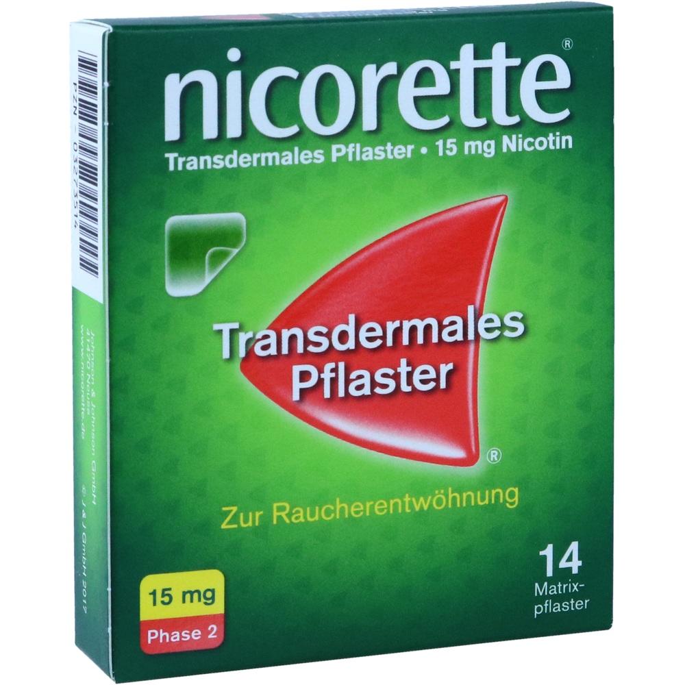 nicorette Nikotinpflaster mit 15 mg Nikotin zur Raucherentwöhnung