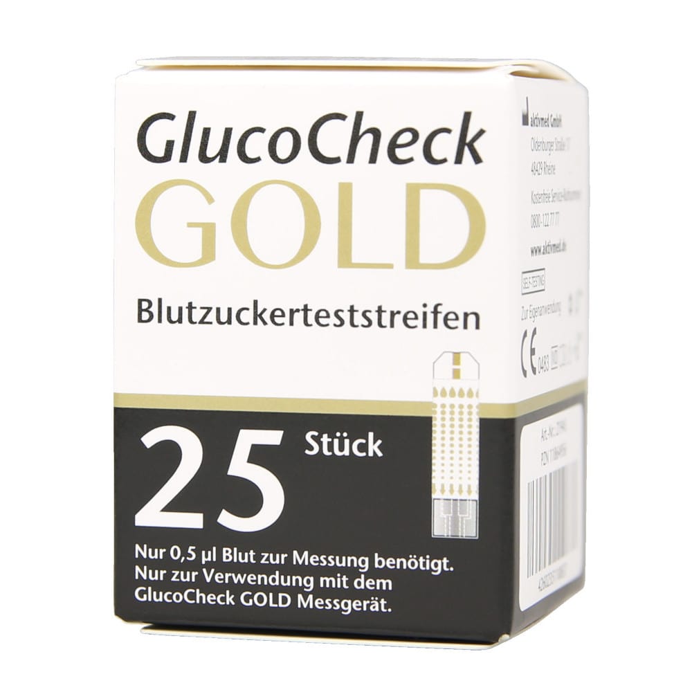 GLUCO CHECK GOLD Blutzuckerteststreifen 25 St Teststreifen