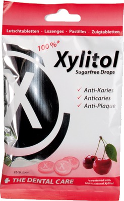 MIRADENT Xylitol Drops zuckerfrei Cherry 60 g Bonbons