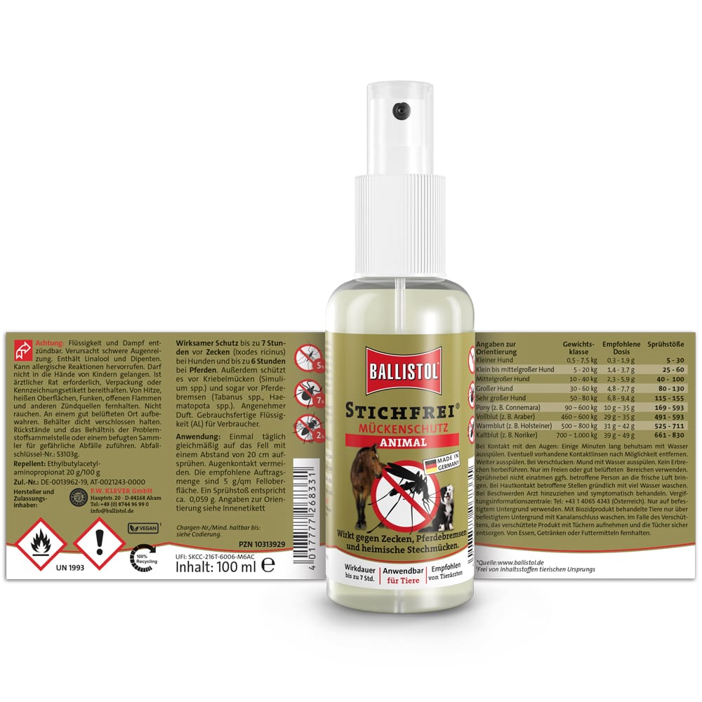 BALLISTOL animal Stichfrei Spray veterinär 100 ml Spray