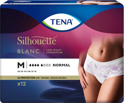 TENA Silhouette BLANC NORMAL M Hüfthohe Pants 12 St