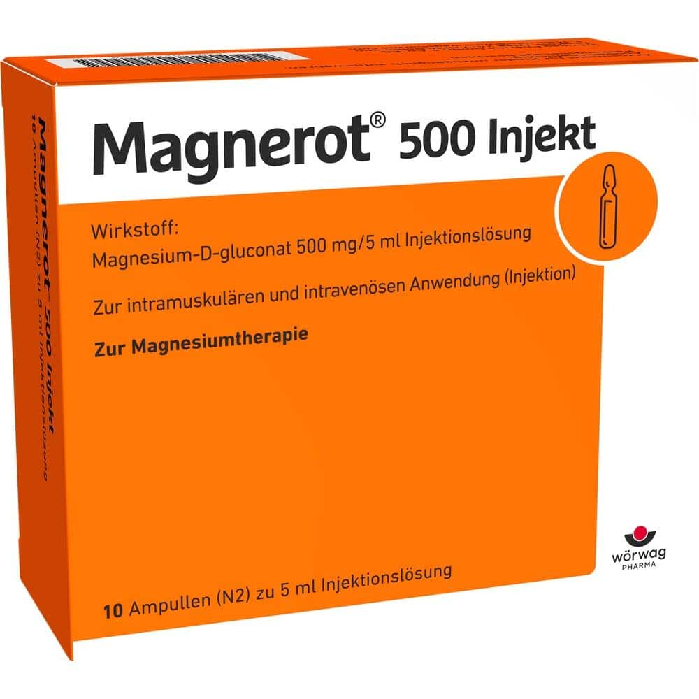 Magnerot 500 Injekt Ampullen 10X5 ml Ampullen
