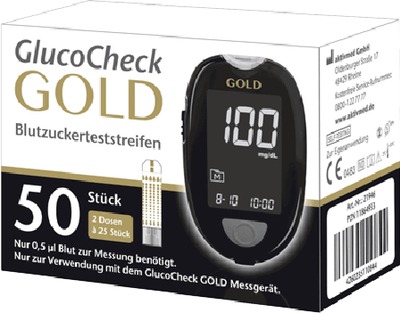 GLUCO CHECK GOLD Blutzuckerteststreifen 50 St Teststreifen