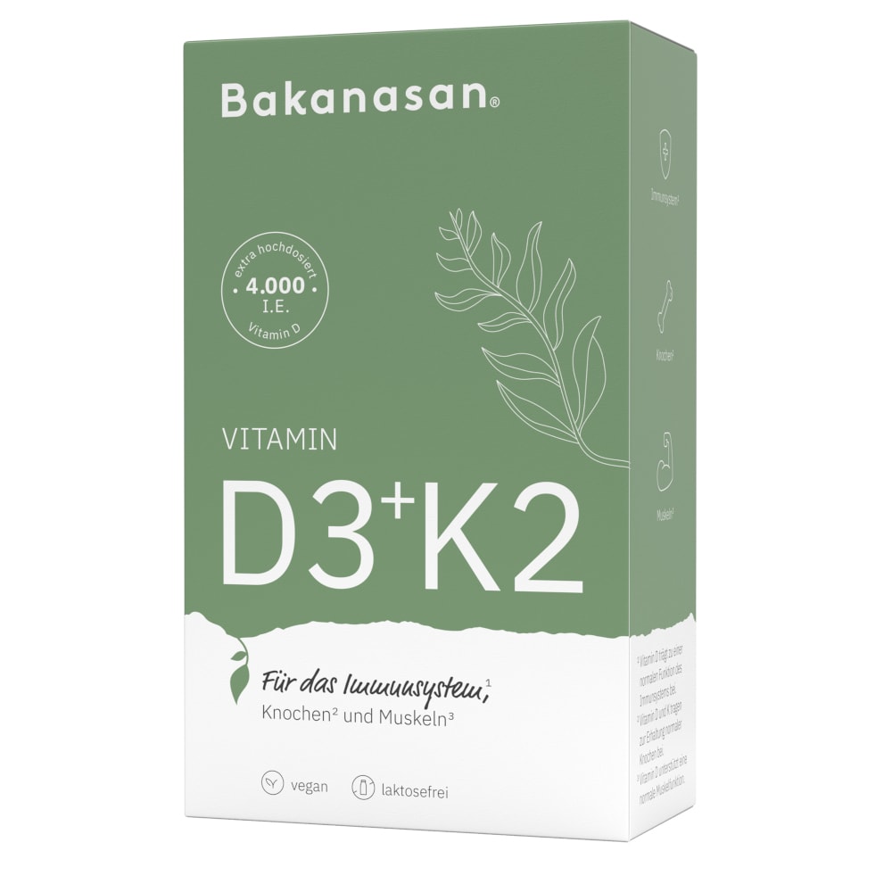 Bakanasan VITAMIN D3+K2 60 St Kapseln