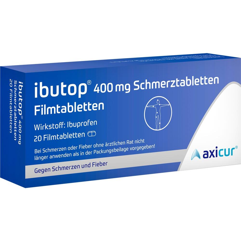 ibutop 400 mg bei Kopfschmerzen, Zahnschmerzen, Regelschmerzen und Fieber 20 St Filmtabletten