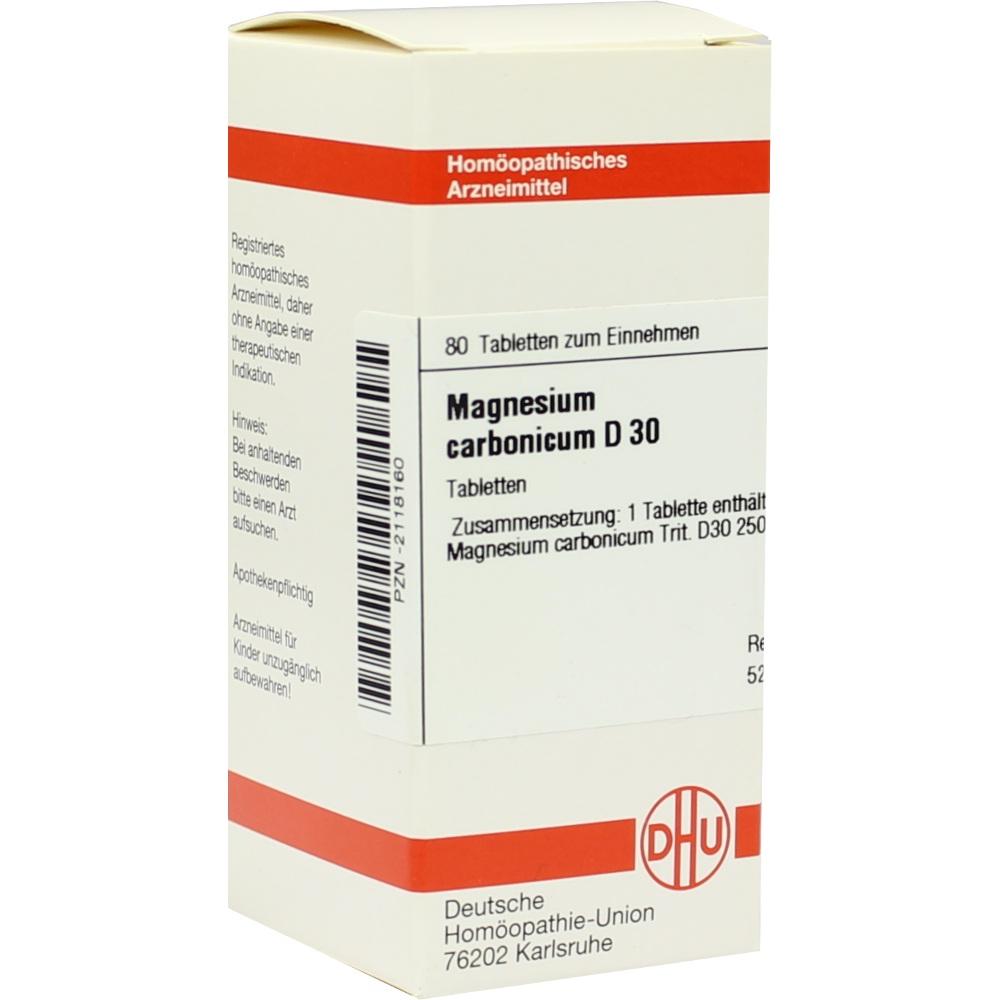 MAGNESIUM CARBONICUM D 30 Tabletten 80 St Tabletten